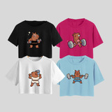 Kit 4 Cropped Tshirt