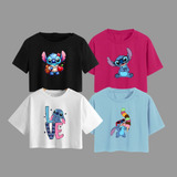 Kit 4 Cropped Tshirt