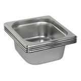 Kit 4 Cuba Gastronômica Total Aço Inox 304 Gn 1 6x65 900 Ml