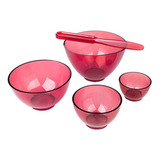 Kit 4 Cubetas De Silicone 1 Espátula Estética Escolha A Cor