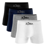 Kit 4 Cueca Boxer Algodão Sem Costura Box Atacado Zorba Box