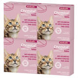 Kit 4 Cxs Vermifugo Para Gatos Chemital C 4 Comprimidos