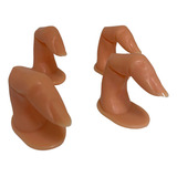 Kit 4 Dedos Postiços De Plástico Para Treinamento Manicure