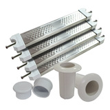Kit 4 Degraus Completo Para Escada De Piscina Aço Inox 304