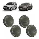 Kit 4 Difusor Ar Palio 12 18 Doblo 02 18 Cinza Aro Cromado