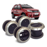 Kit 4 Difusor Central Lateral Ar Painel Prata Ecosport 2012