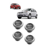 Kit 4 Difusor De Ar Central E Lateral Fiesta 2008 2014 Prata