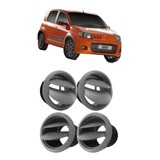 Kit 4 Difusor Saida Ar Fiat Uno Vivace Way Attractive Cinza