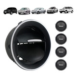 Kit 4 Difusor Saida Ar Gol Voyage G4 G5 G6 Botão E Aro Prata