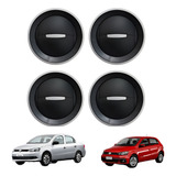 Kit 4 Difusor Saida Ar Gol Voyage G4 G5 G6 Botão E Aro Prata