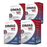 Kit 4 Dimag Mdk Di-magnésio Malato Vitamina D3 K2 Maxinutri