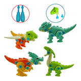 Kit 4 Dinossauros Brinquedo Com Ferramenta
