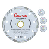 Kit 4 Disco Corte Porcelanato Diamantado Turbo 110mm Cortag