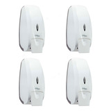 Kit 4 Dispenser Porta Sabonete Líquido Álcool Gel C Nota Cor Branco