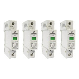 Kit 4 Dispositivo Protetor De Surto 1 Polo 10 20ka 25ka Dps