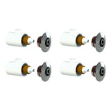 Kit 4 Dispositivos Hidro Inox 316 Tholz Redondo Premium 50mm