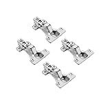 Kit 4 Dobradiça Alta 35mm Curva Para Móveis De Madeira