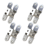 Kit 4 Dobradiça Invisível 70x16mm Cromo Escovado Hafele