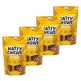 Kit 4 Embalagens Mordedor Natural Traqueia Bovina Desidratada Traquitas Natty Chews Para Cães 8 Unidades