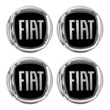 Kit 4 Emblema Resinado Fiat Roda Calota Centro 48mm