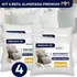 Kit 4 Enchimento Almofada Refil 60x60 Fibra De Silicone Macia Anti Mofo Premium