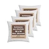 Kit 4 Enchimento Para Amofada Fibra Siliconada 50x50