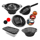 Kit 4 Escorredor De Alimento Arroz Legume Multiuso Ralador