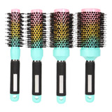 Kit 4 Escovas De Cabelo Cerâmica Térmica Profissional Mistas