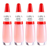 Kit 4 Esmalte Impala Base Para Unhas Fracas 7 5ml