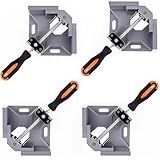Kit 4 Esquadro Grampo Marcenaria Morsa Angular Aperto 90 Graus Aço