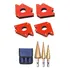 Kit 4 Esquadro Magnético 35kg   3 Brocas Escalonadas
