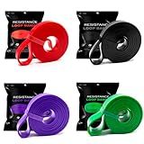 Kit 4 Faixas Super Band Elástico Borracha Forte Cross Training
