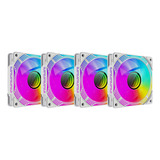 Kit 4 Fan Cooler Argb Gamemax Aurora Fn12a c8i w