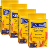 Kit 4 Fermento Biológico Seco Instantâneo Fleischmann 500g