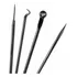 Kit 4 Ferramentas Extrator De Cravo Curetas Inox Com Estojo