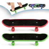 Kit 4 Fingerboards Skate Dedo Profissional Madeira Rolamento
