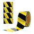 Kit 4 Fita Zebrada Sinalização Cor Preto E Amarelo 7cm X 200m