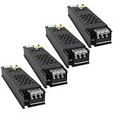 Kit 4 Fonte Chaveada 5a 60w 12v P Cftv Fita Led Som Capa Preta
