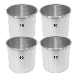 Kit 4 Formas Bolo Redondas Alta 10x10 Cm Alumínio Resistente