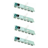 Kit 4 Formas Gelo Plasvale Base Silicone Tampa Enche Fácil