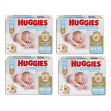 Kit 4 Fraldas Huggies Natural Care