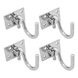 Kit 4 Gancho Armador Rede Em Aço Inox 304 Parafusar P 450kg