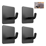 Kit 4 Ganchos Adesivo Parede Inox Pendurar Toalhas Roupas 3m