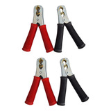 Kit 4 Garra Jacaré Para Cabo Bateria Chupeta 800a  2 Pares 