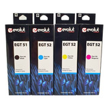 Kit 4 Garrafas De Tinta Compatíveis Gt52 Gt53 P Smart Tank