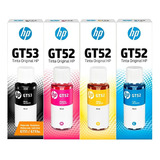 Kit 4 Garrafas De Tinta Hp Gt52 Gt53 Originais P Smart Tank