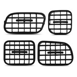 Kit 4 Grade Tela Difusor Saída Ar S10 Blazer 2001 2011 Preto