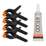 Kit 4 Grampos Presilhas Fixa Tela Celular Cola