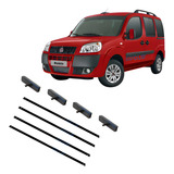 Kit 4 Guia Canaleta Porta Presilha Maquina Vidro Fiat Doblo