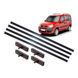 Kit 4 Guias Canaleta Porta Presilha Maquina Vidro Fiat Doblo